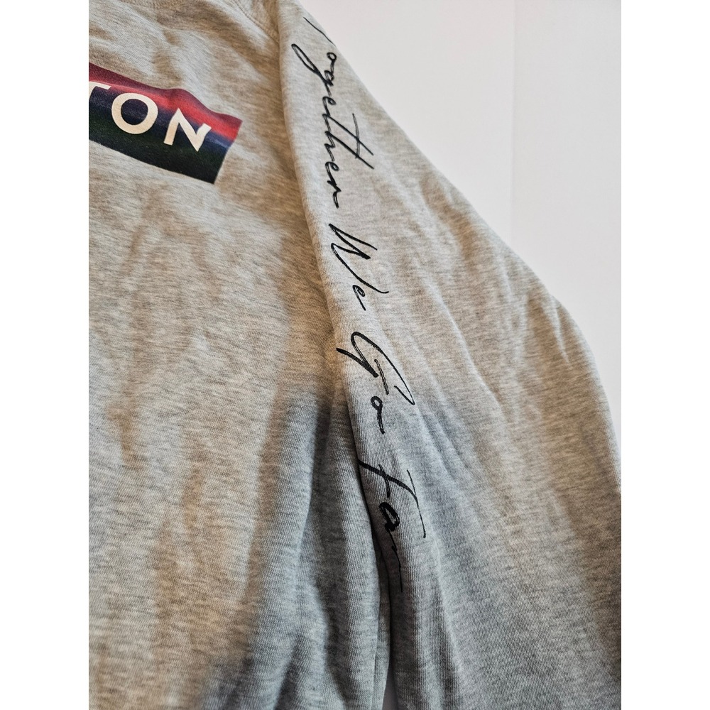 Peloton Sweatshirt Womens M Gray Graphic Raglan Crew Neck Athleisure‎ Workout - Picture 2 of 4